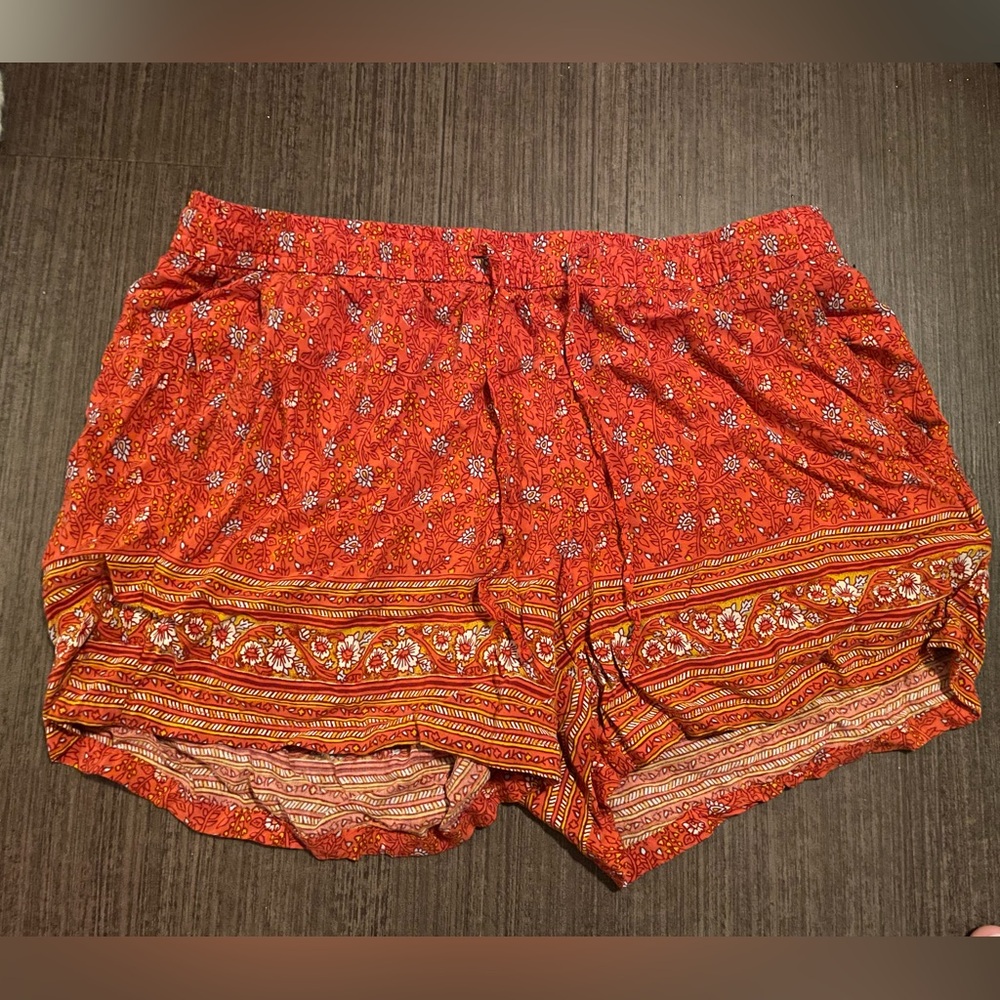 Orange Paisley Shorts Old Navy